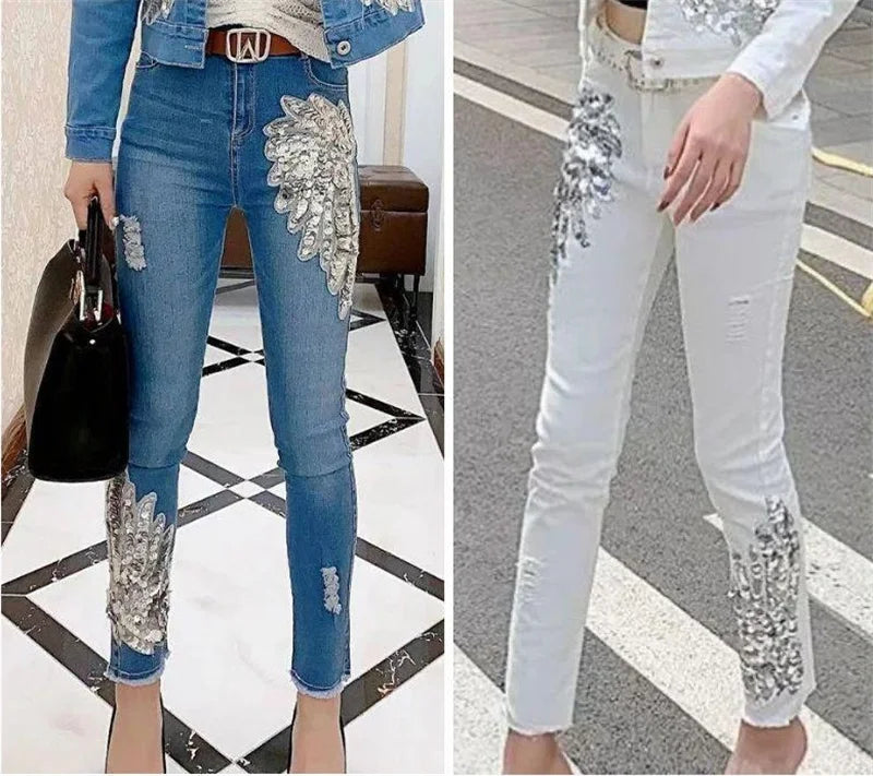 Fashion Denim Pants Set