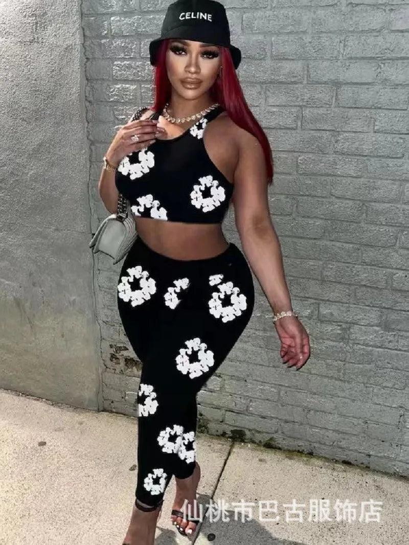 Floral Printing Women's Set