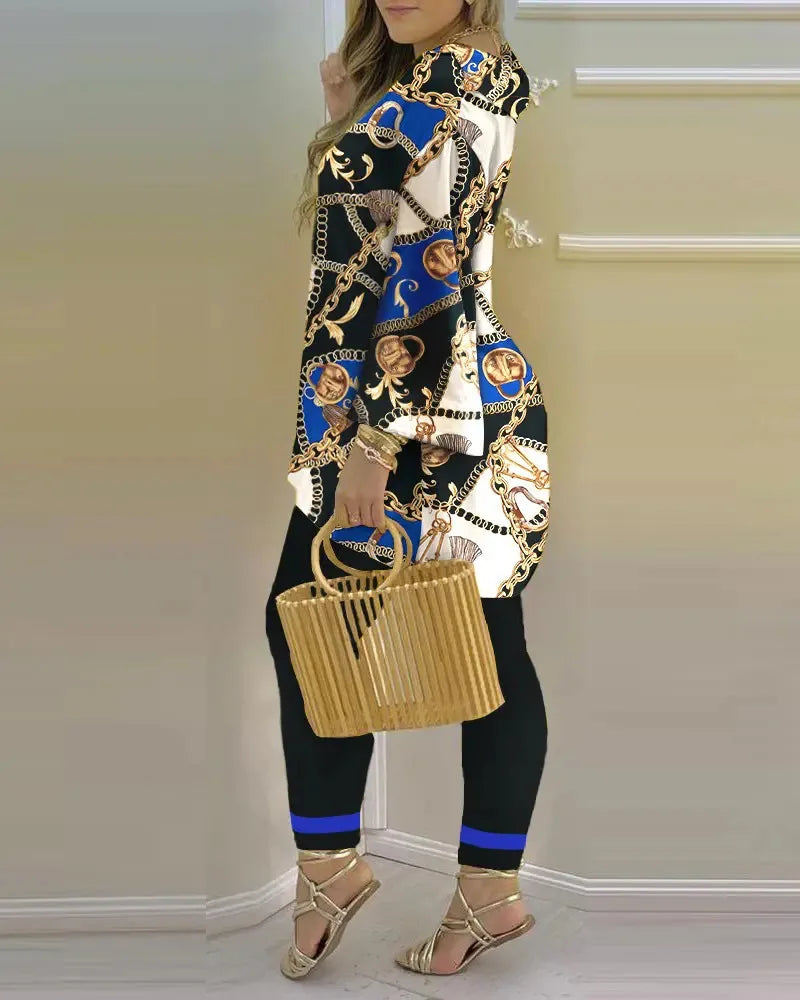 Color Block Fashion 2-Piece Set