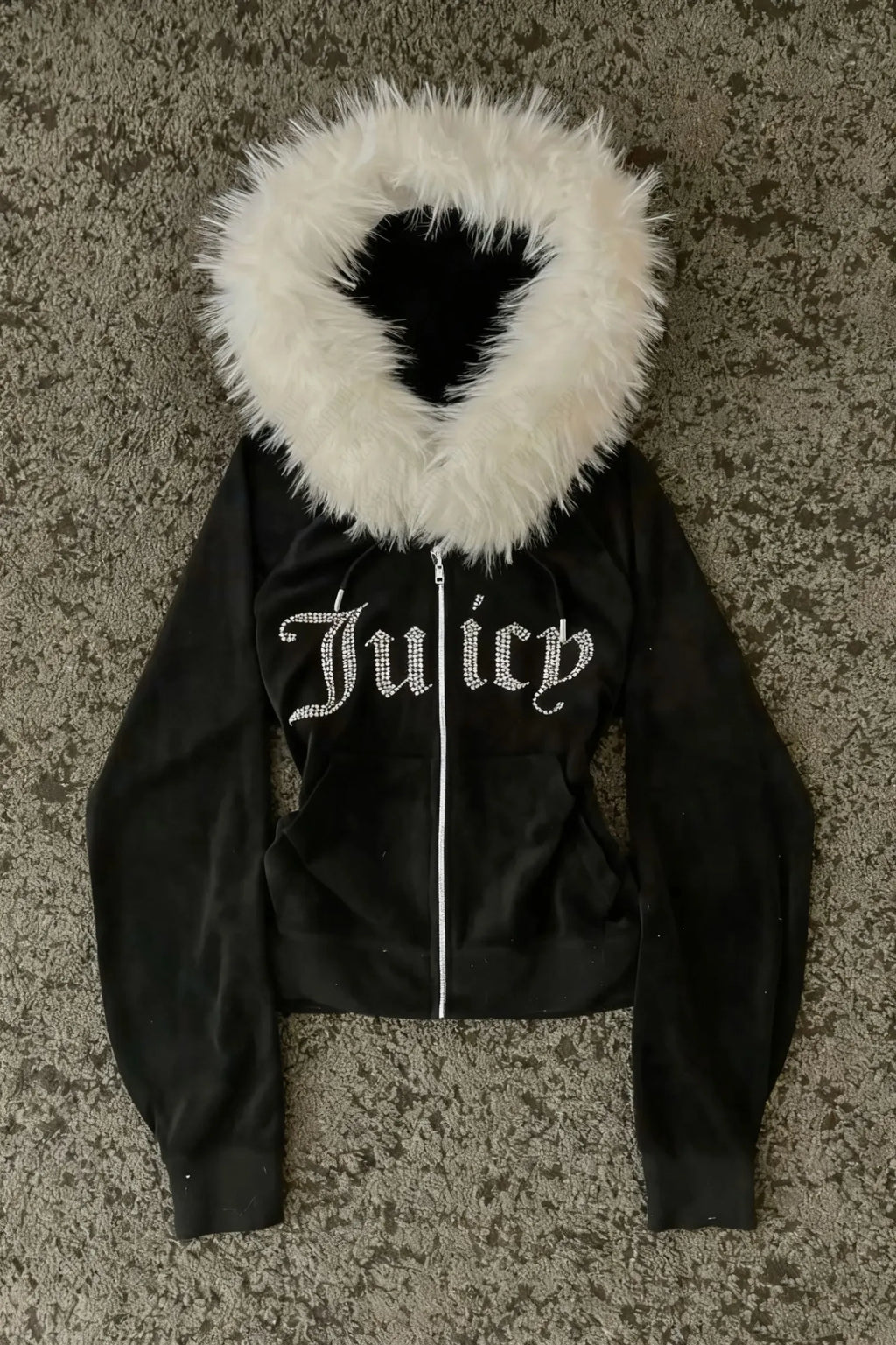 Juicy Retro Fur Zip Up Hoodie