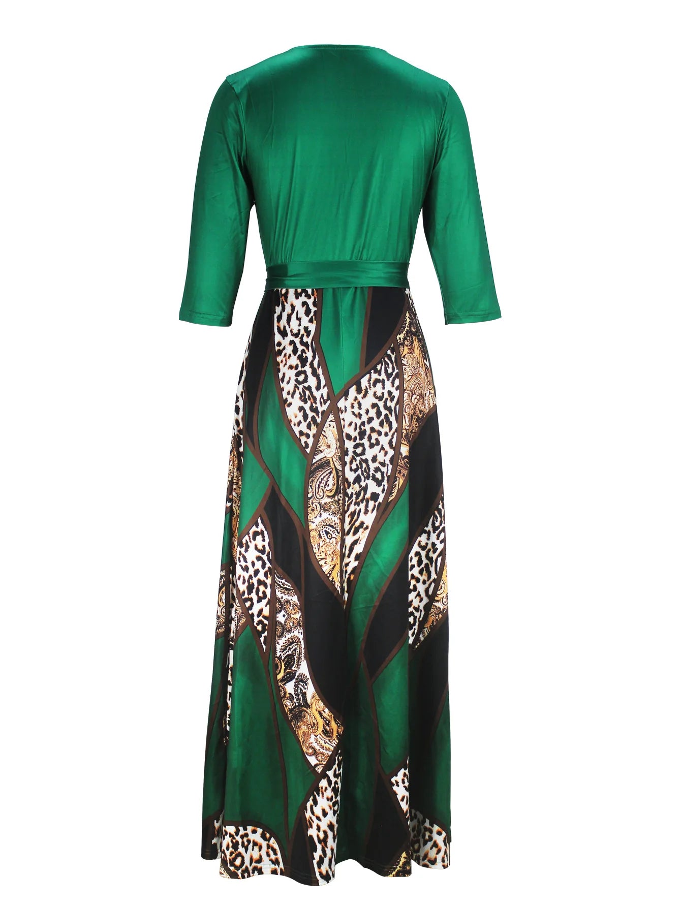 Elegant Printed V-neck Dress