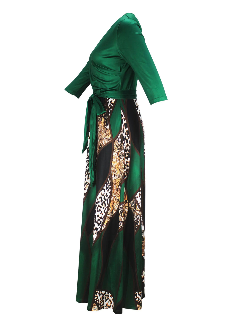 Elegant Printed V-neck Dress