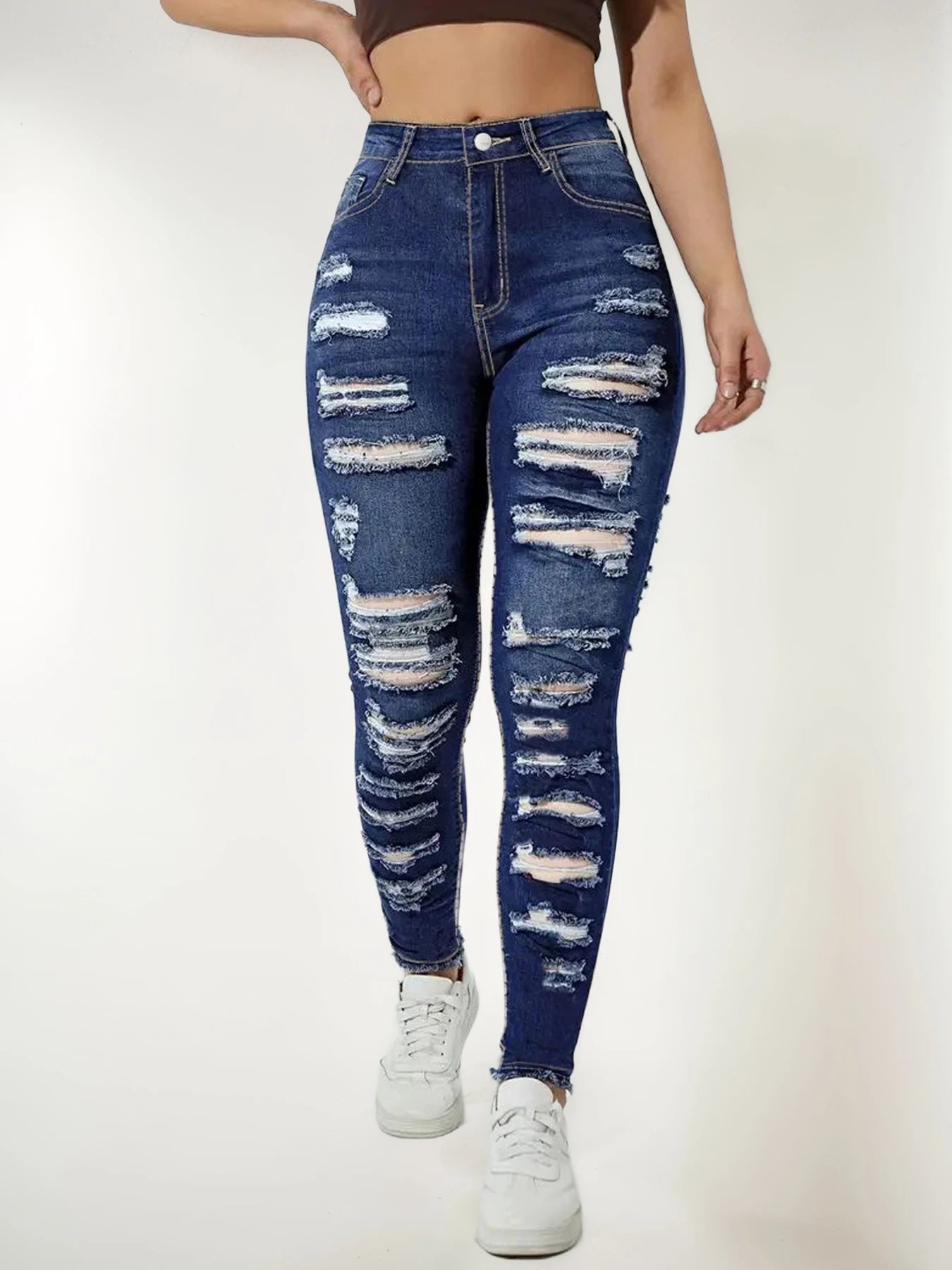 High Waisted Slim Fit Jeans