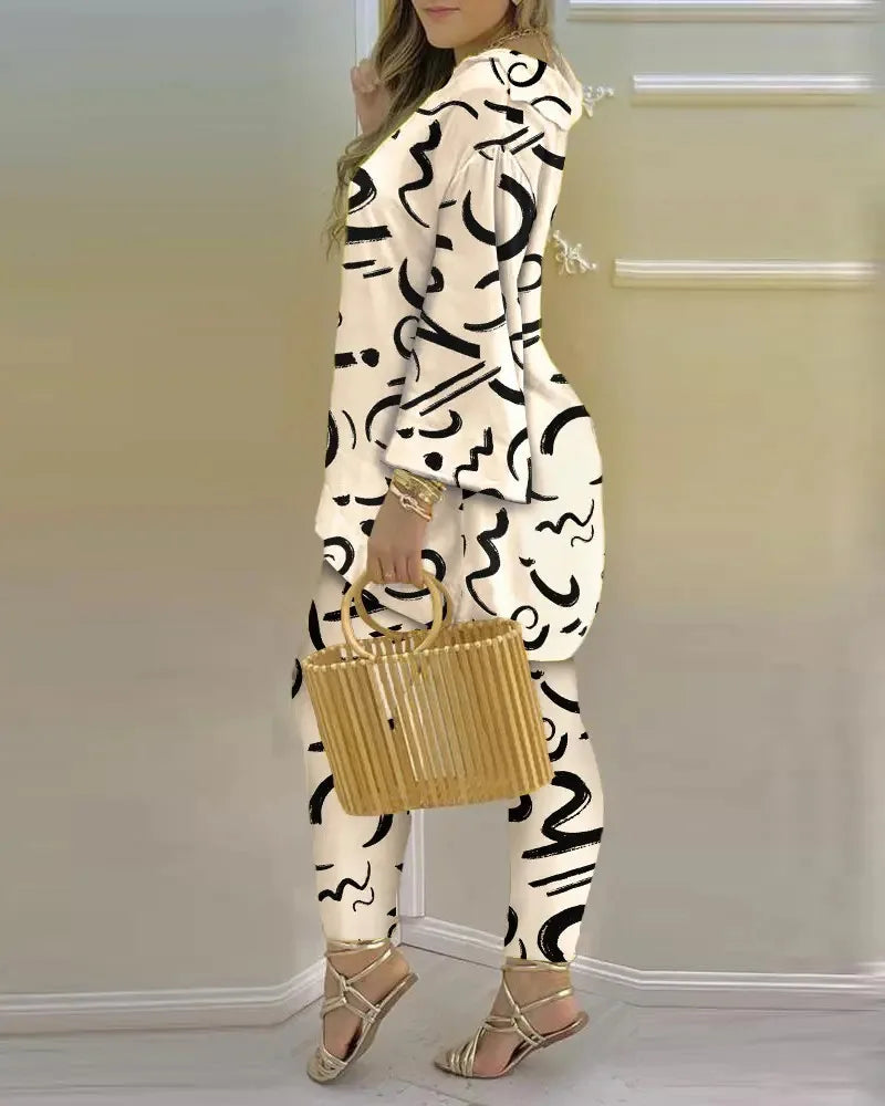 Color Block Fashion 2-Piece Set