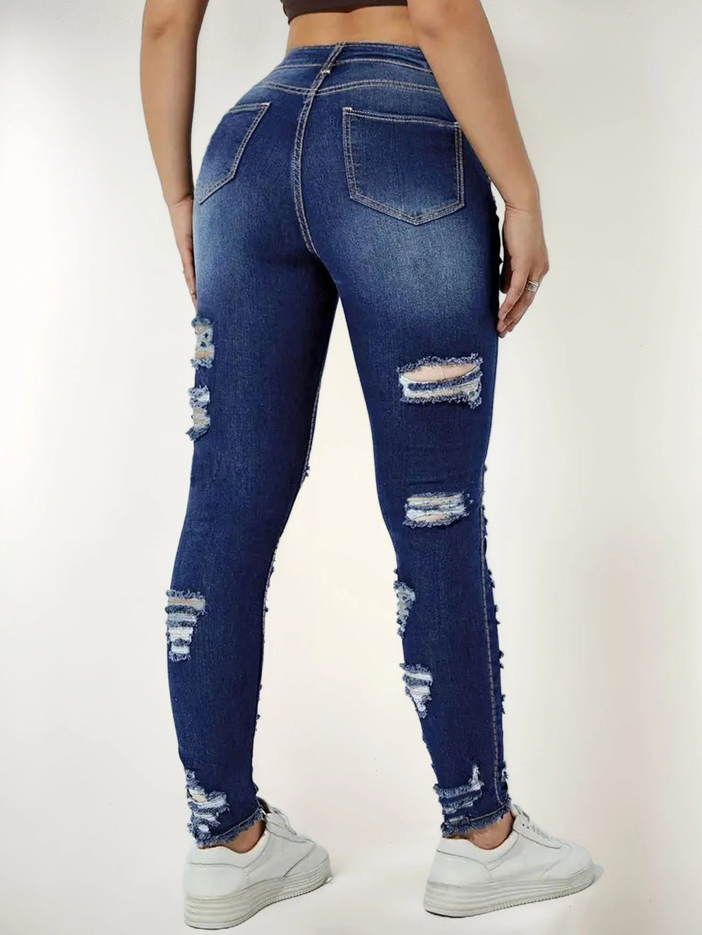 High Waisted Slim Fit Jeans