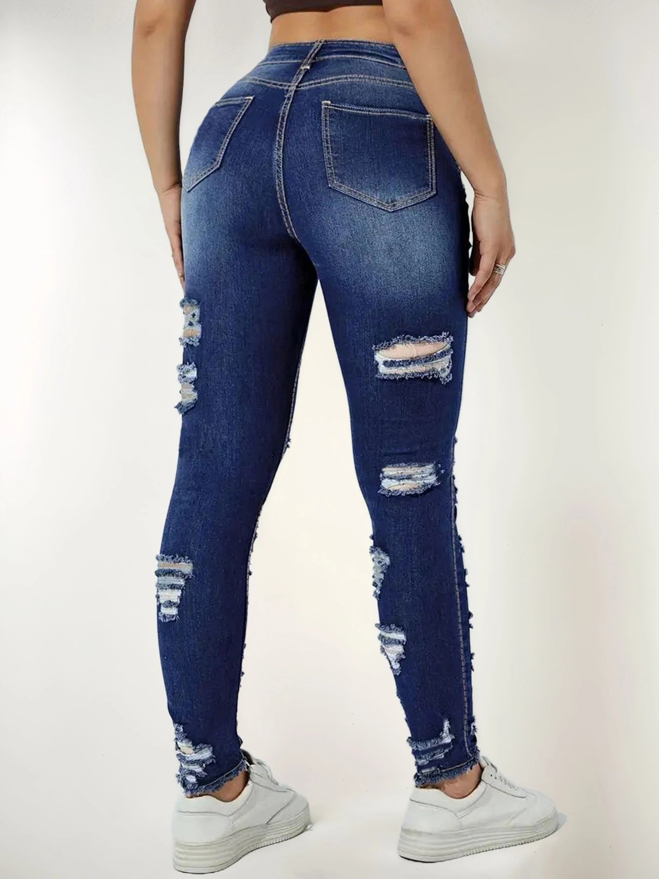 High Waisted Slim Fit Jeans