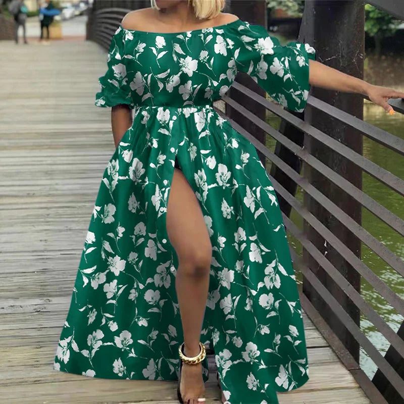 Bohemian Floral Printed Maxi Dresses