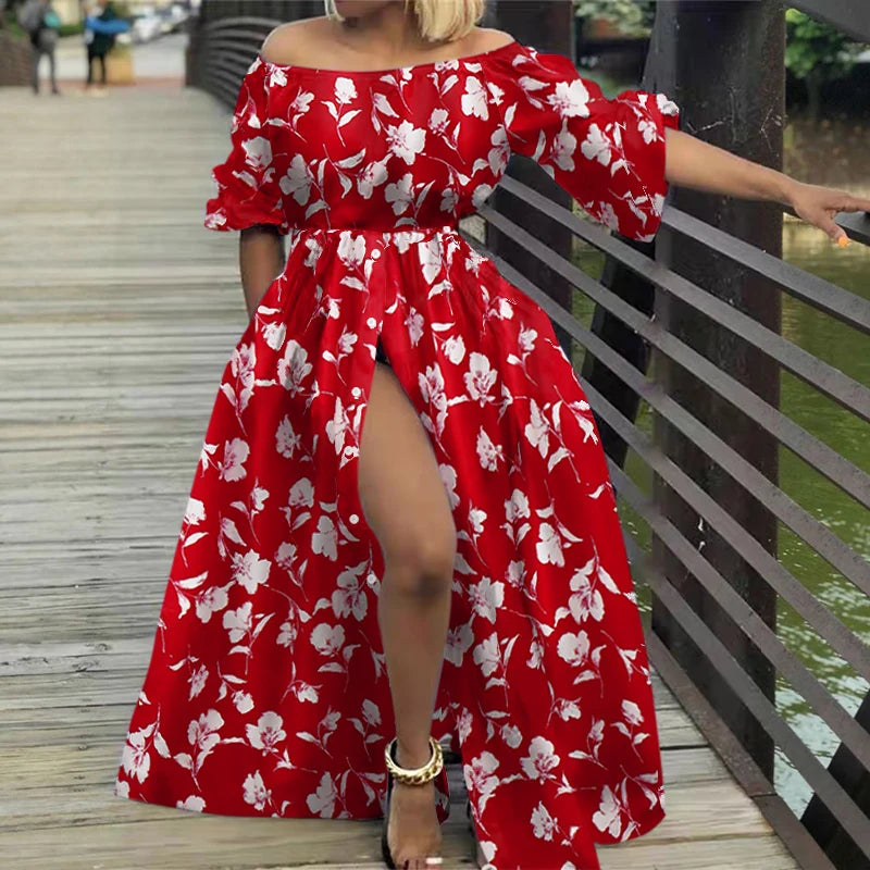 Bohemian Floral Printed Maxi Dresses