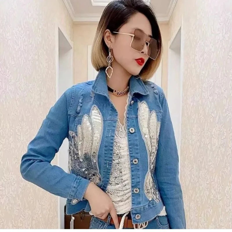Fashion Denim Pants Set