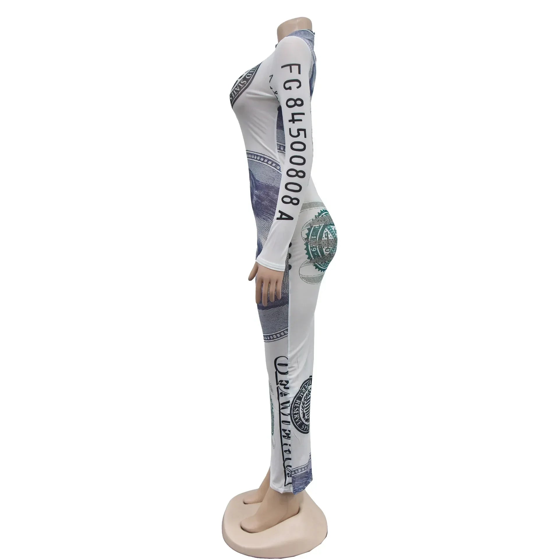 Sexy Mesh Perspective Printed Dress