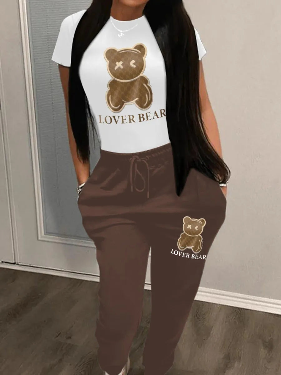 Cartoon Bear Printed Set