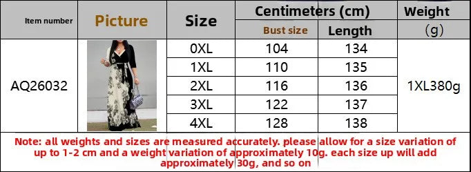 Elegant Printed V-neck Dress