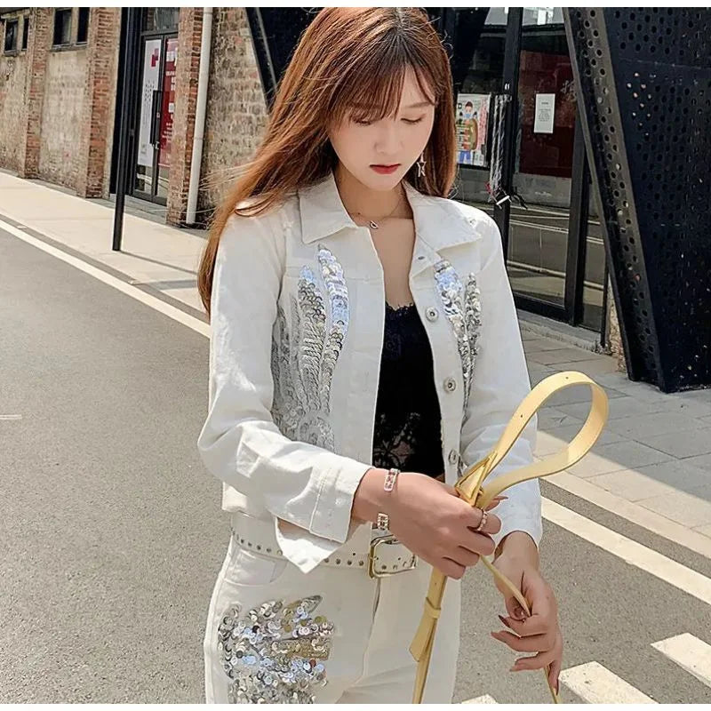 Fashion Denim Pants Set