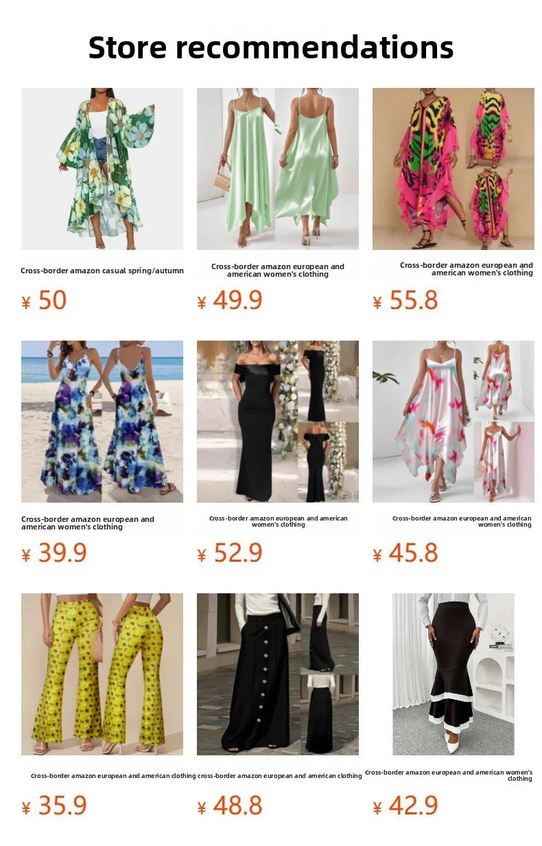 Elegant Printed V-neck Dress