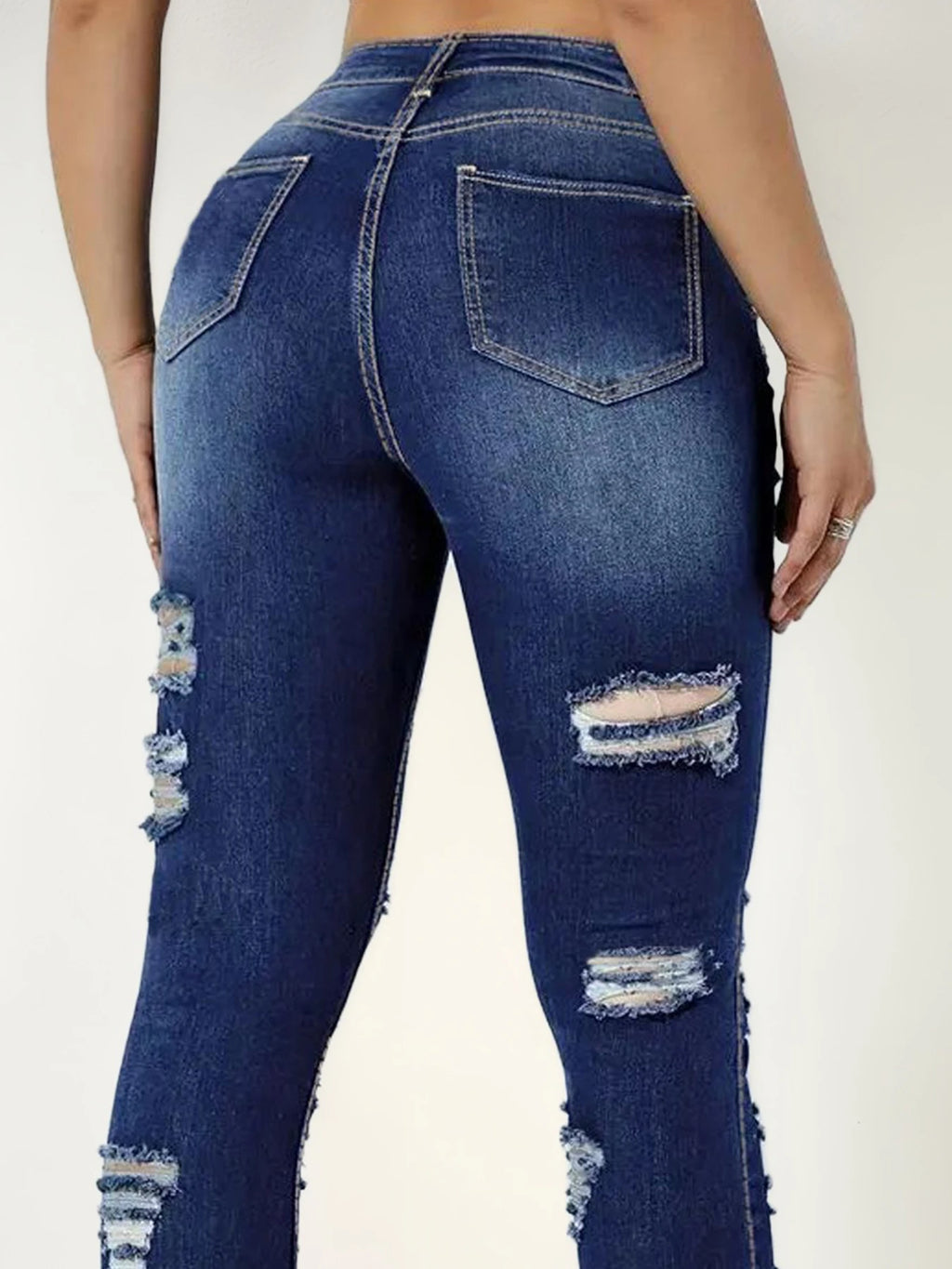 High Waisted Slim Fit Jeans