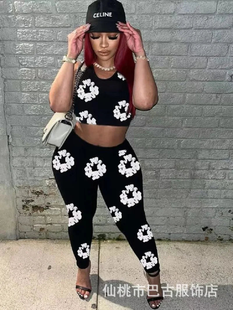 Floral Printing Women's Set